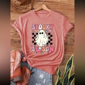 Halloween Ghost Spooky Season Graphic Tee